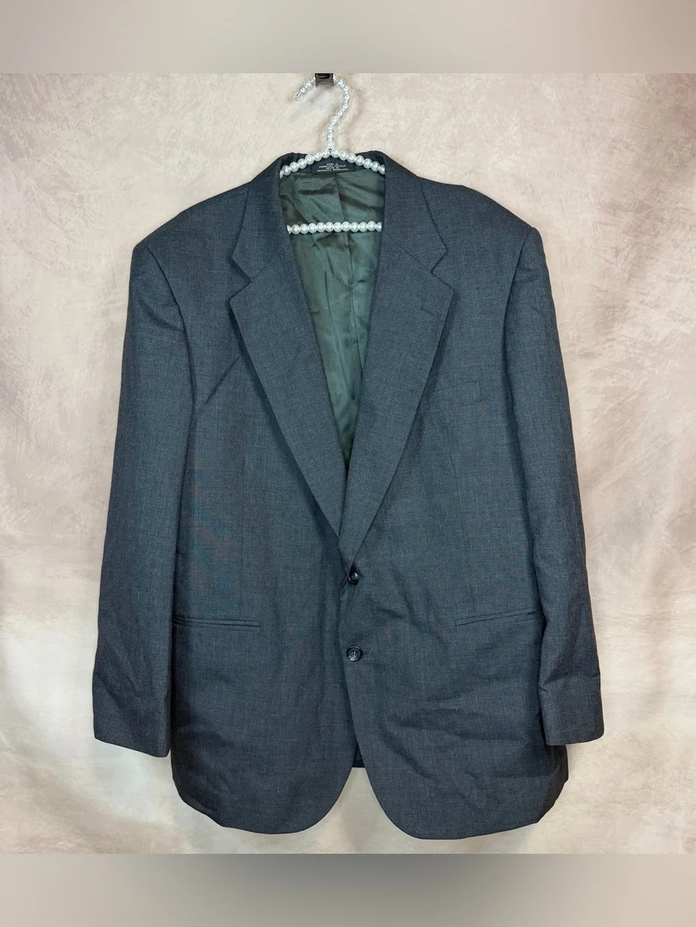 Classic Men's Dark Gray Two-Button Blazer